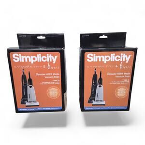 11 Pack Simplicity Symmetry 6 Series SAH Genuine HEPA Media Vacuum Bags Type A